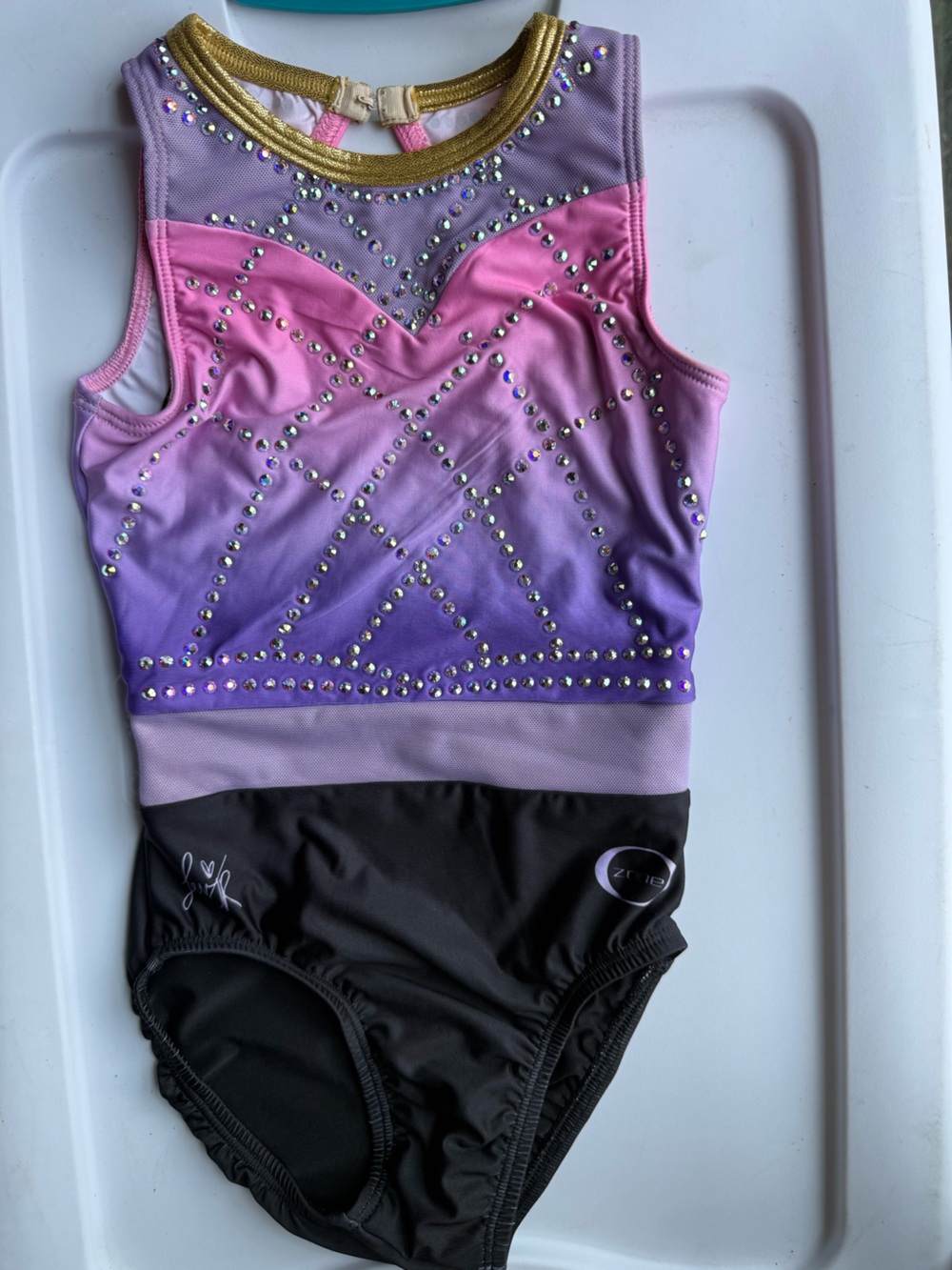 Youth Medium Pink and Purple Leotard